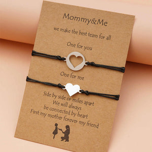 FLASH SALE $9.99 Mother's Day Bracelet set, 2pcs Mommy and Me Heart Bracelets.