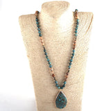 Natural Stones With Semi Precious Pendant Necklace