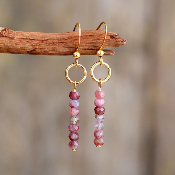 Natural Jasper Stone Bohemian Dangle Earrings